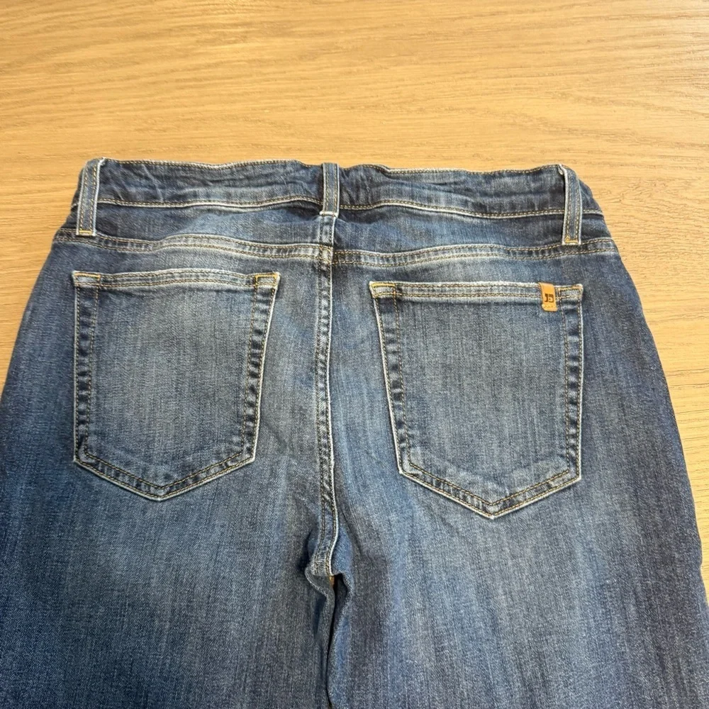 Joe's Jeans Straight Ankle Distressed High Low Hem Sz 30 Classic Preppy Luxury - Picture 7 of 8